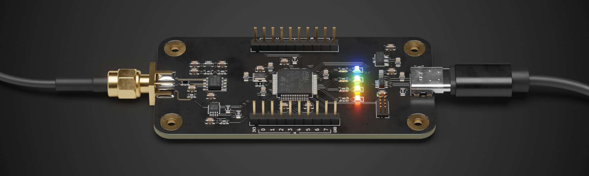 Photodiode interface with two cables connected